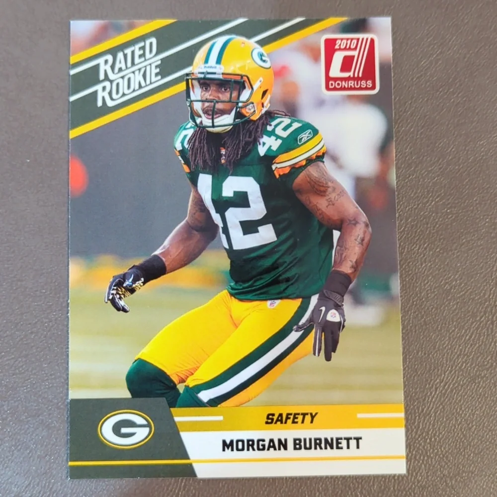 Lot of 3 Morgan Burnett rookie autograph insert Green Bay Packers Topps #42